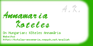 annamaria koteles business card