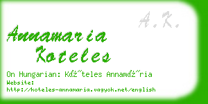 annamaria koteles business card